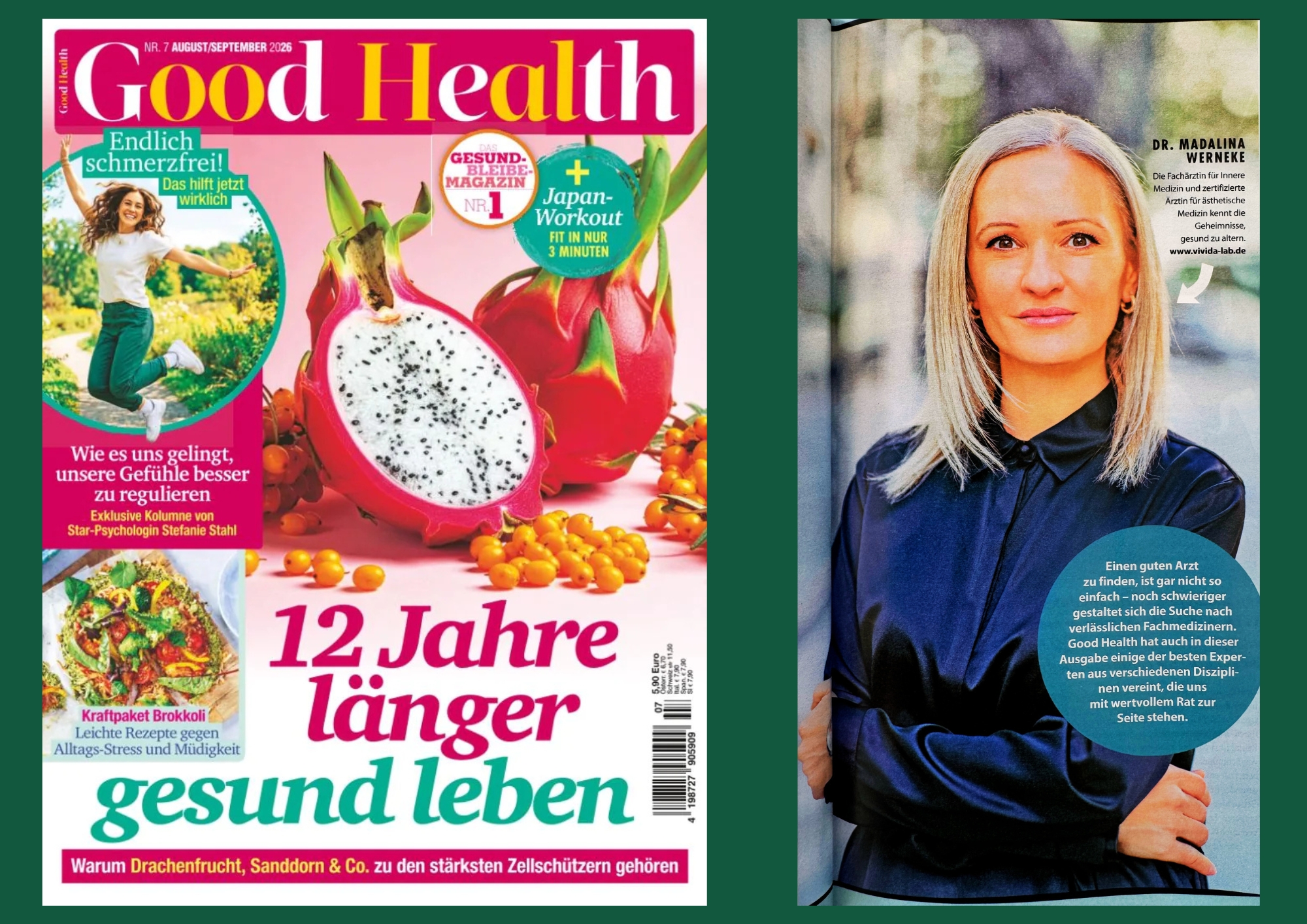 Madalina Werneke als Longevity-Expertin in der Zeitschrift Good Health